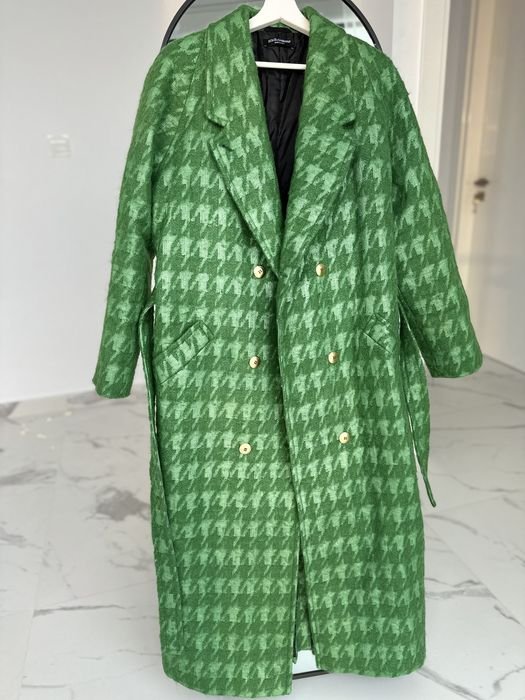 Damen Dolce Gabbana Mantel Grün Wolle 38