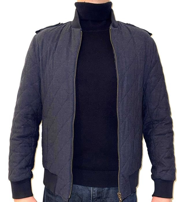 Men Cacharel Jacket Navy Wool 40