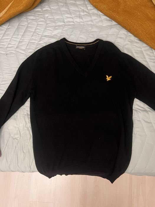 Homme LyleScott Pull Noir 40