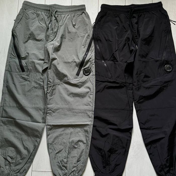 Uomo C.P. Company Pantaloni Cargo Nero Nylon 32