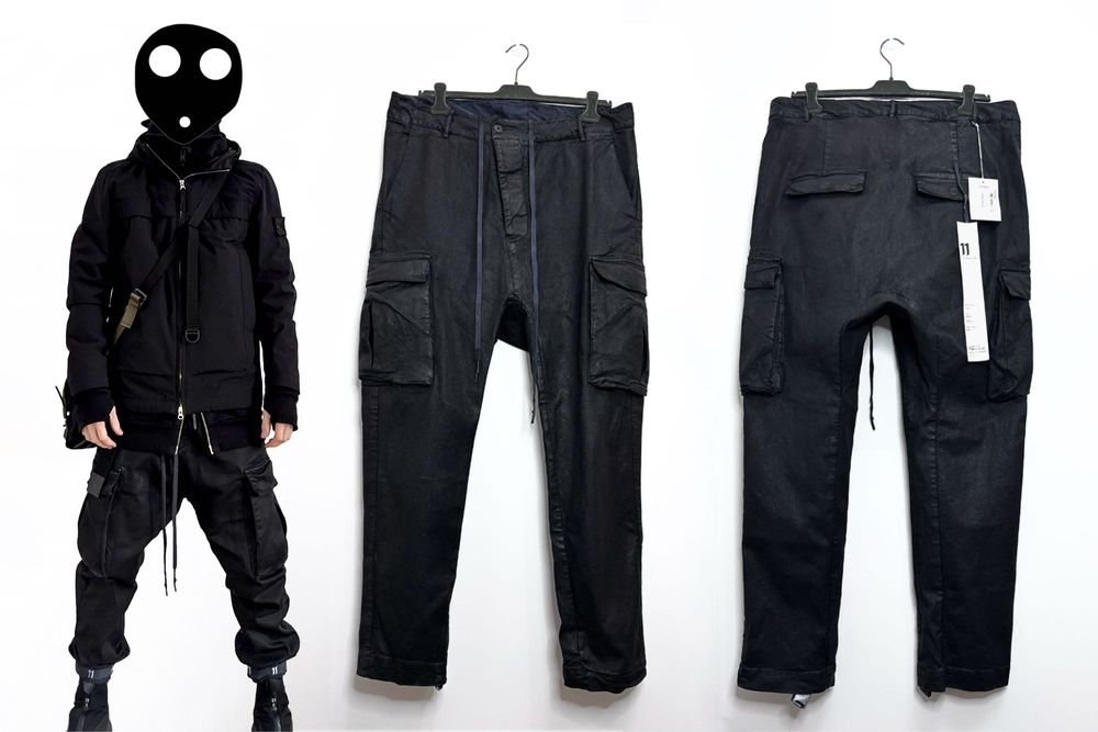 Men 11 by Boris Bidjan Saberi Trousers Navy Denim