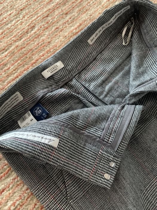 Herren Peserico Hose Grau Wolle 32