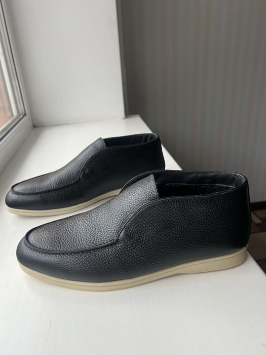 Homme Loro Piana Mocassins Bleu Cuir 44