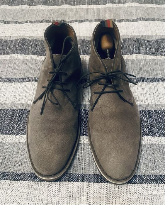 Men Dune Boots Grey Suede 44