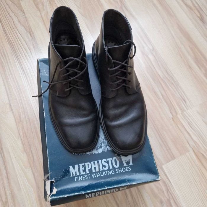 Homme Mephisto Bottes Noires Cuir 44