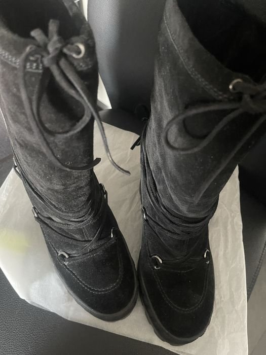 Мужские Casadei Чоботы Чёрные Замша 38