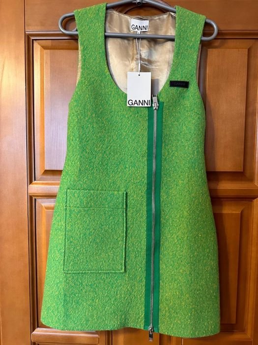 Damen Ganni Kleid Grün 34