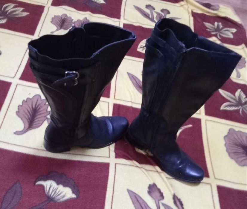 Женские Gabor Сапоги Чёрный Кожа 37