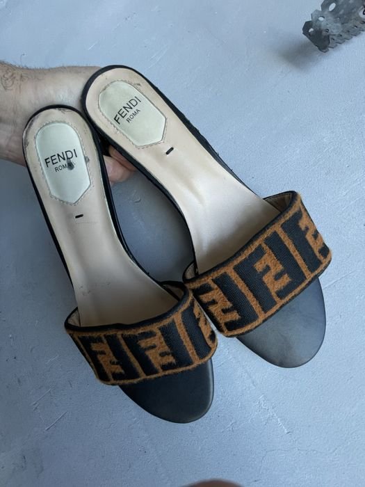 Uomo Fendi Tacchi Marrone Velluto 41