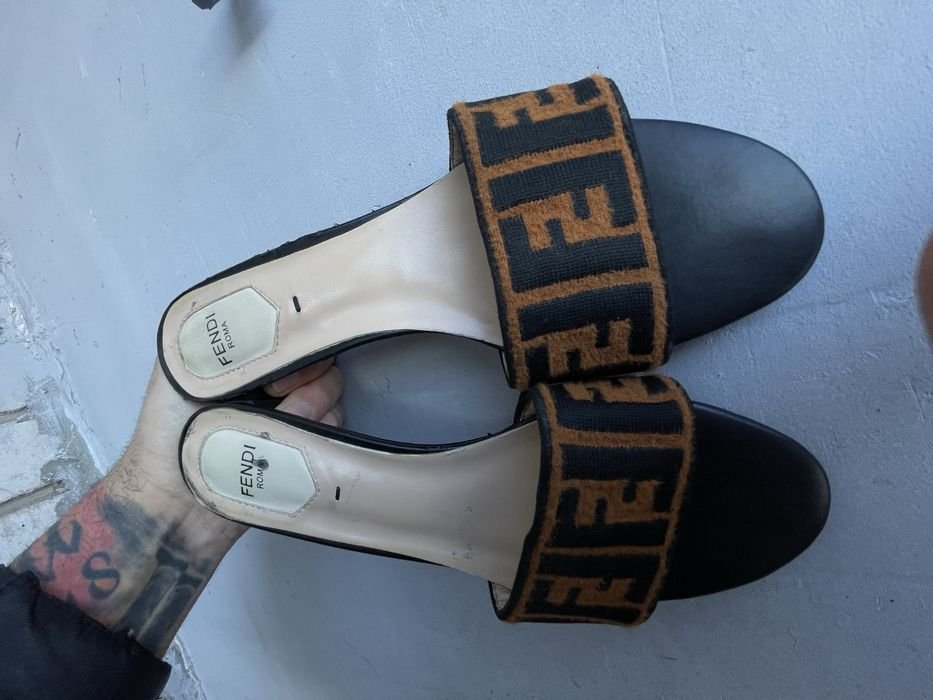 Uomo Fendi Tacchi Marrone Velluto 41