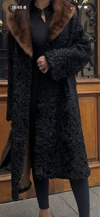 Donna MaxMara Cappotto Nero Pelliccia 38