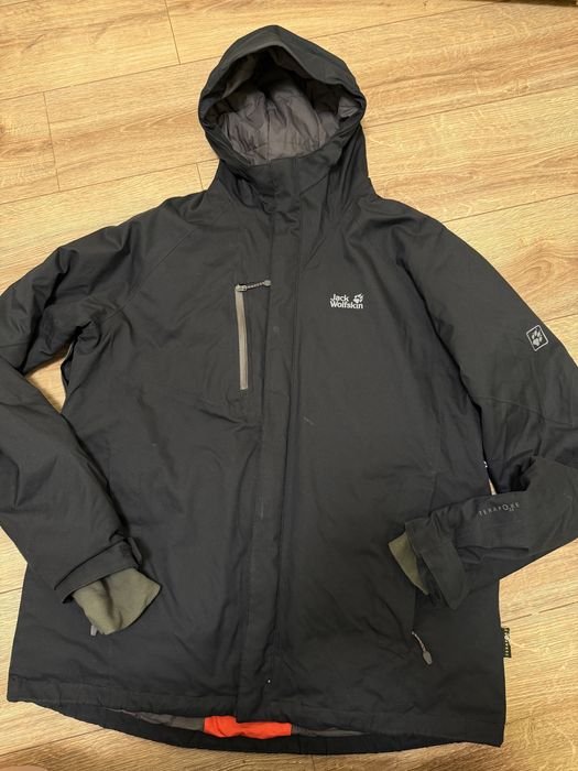 Uomo Jack Wolfskin Giacca Nera TexaPore Microguard