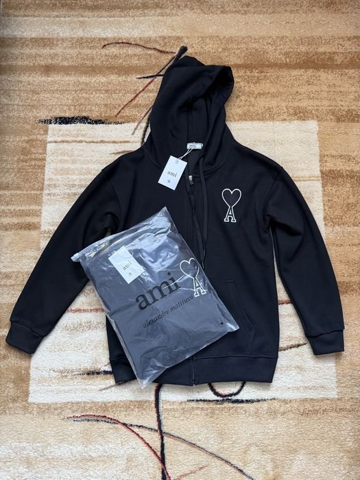 Мужской Ami Зип-кофта Чёрный M