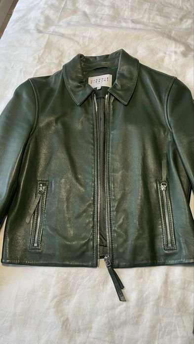 Homme Claudie Pierlot Veste Verte Cuir 34