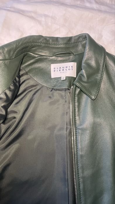 Uomo Claudie Pierlot Giacca Verde Pelle 34