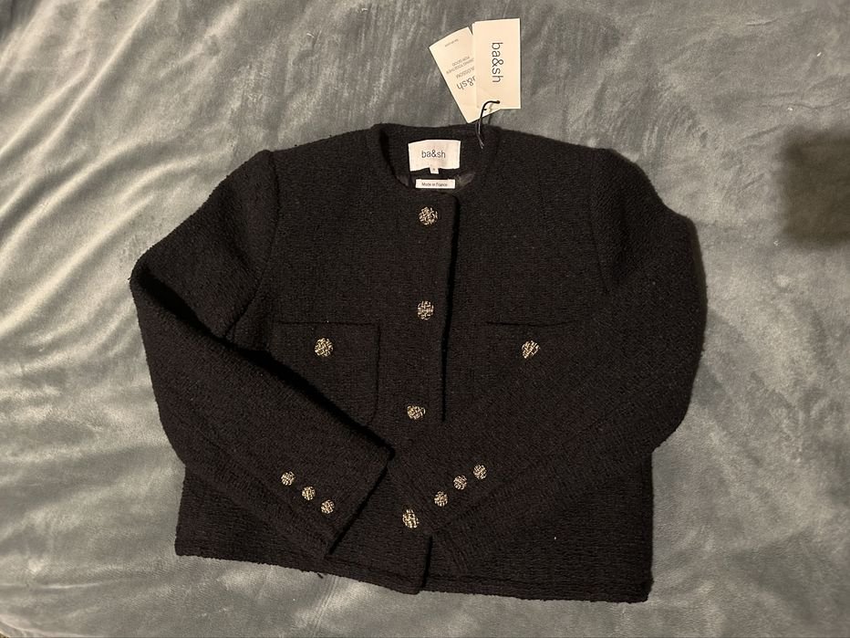 Femme ba&sh Veste Noir Tweed 36