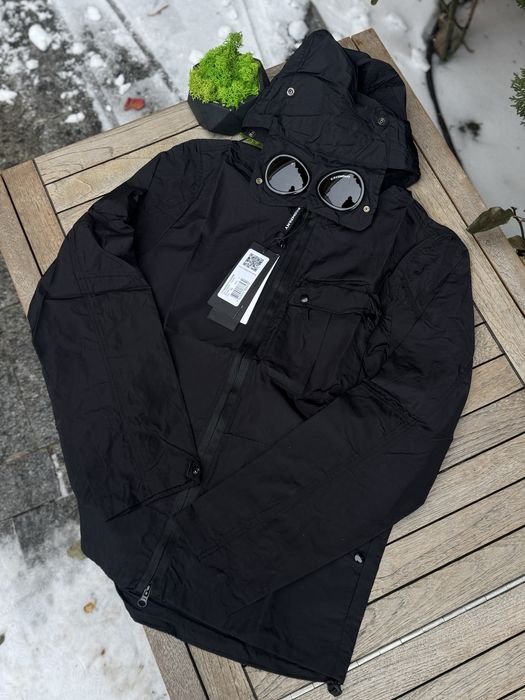 Uomo C.P. Company Giacca a Vento Nera Nylon