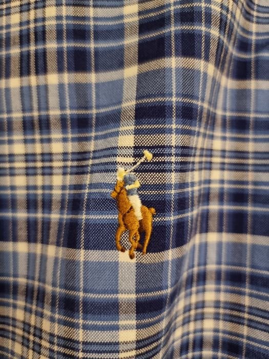 Мужской Ralph Lauren Сорочка Тёмно-синий Бавовна