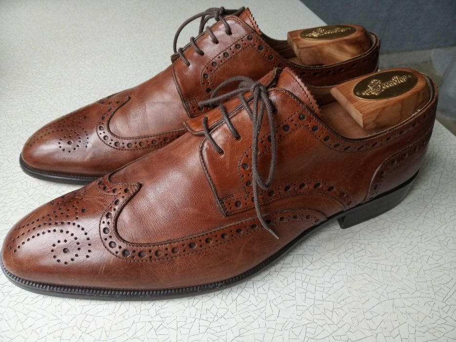 Herren Navyboot Absätze Braun Leder 43