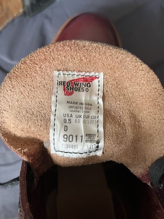 Homme Red Wing Heritage Bottes Bourgogne Cuir 43.5
