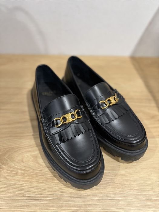 Femme Celine Mocassins Noir Cuir 38