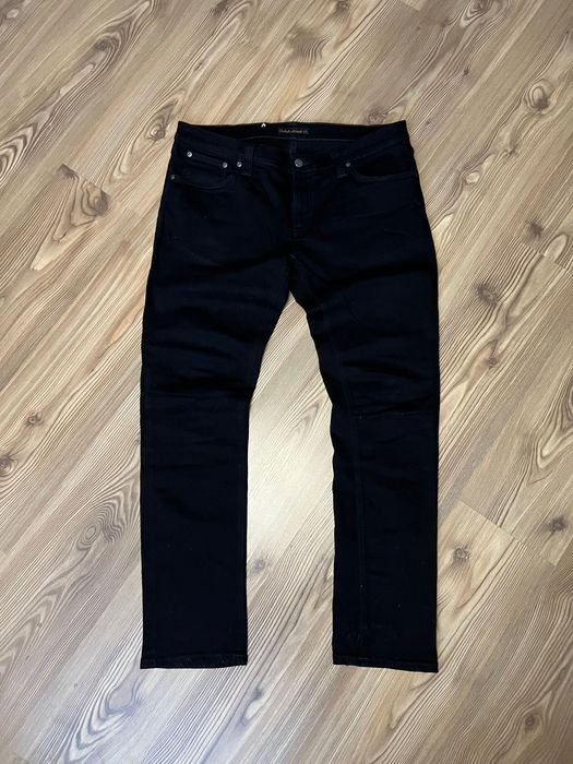 Мужской Nudie Jeans Джинсы Чёрный 98% Органический