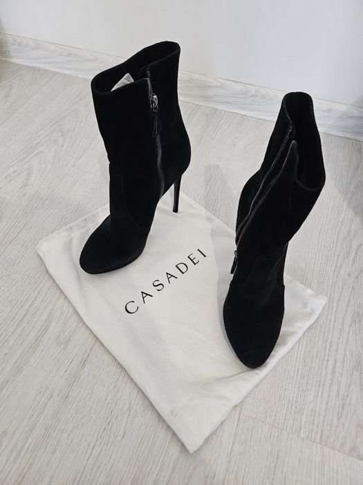 Women Casadei Boots Black Suede Other