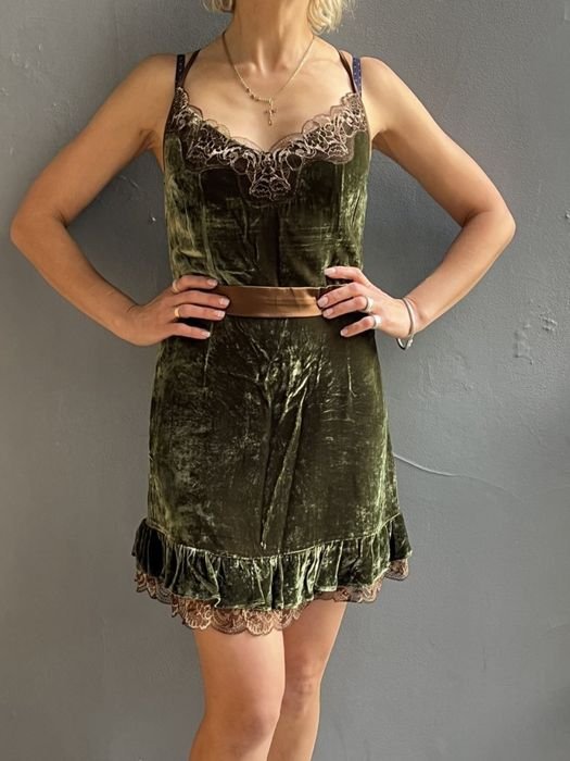 Женская Dolce&Gabbana Платье Зелёный Шёлк 36