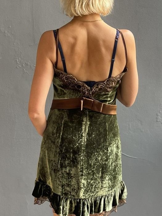 Женская Dolce&Gabbana Платье Зелёный Шёлк 36