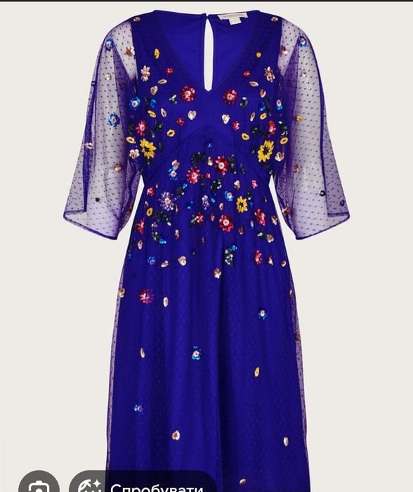 Женское Monsoon Платье Тёмно-синий 40