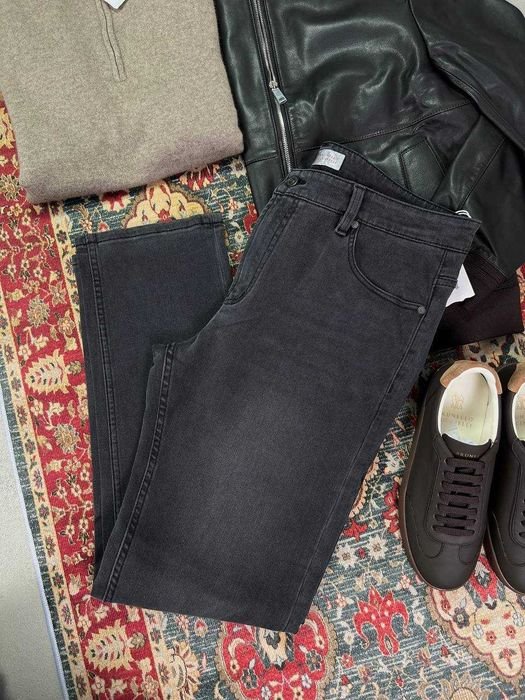 Мужской Brunello Cucinelli Джинсы Чёрный 42