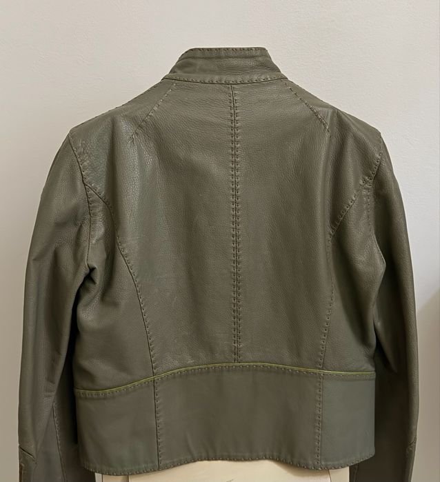 Femme Fendi Veste Olive Cuir 42