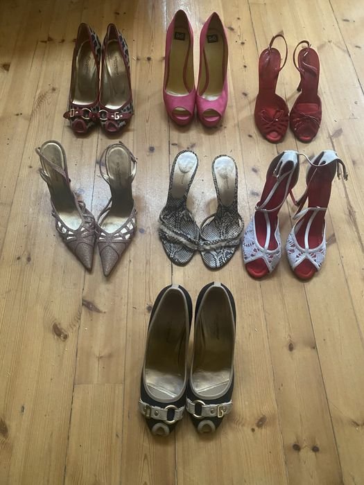 Women Gucci Heels Black Leather 39