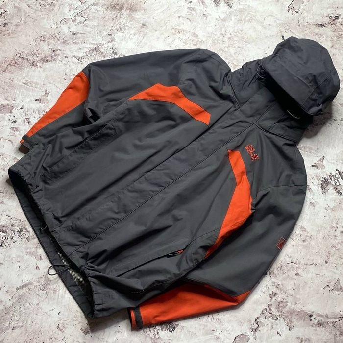 Uomo Jack Wolfskin Giacca a Vento Nera Gore-Tex 36