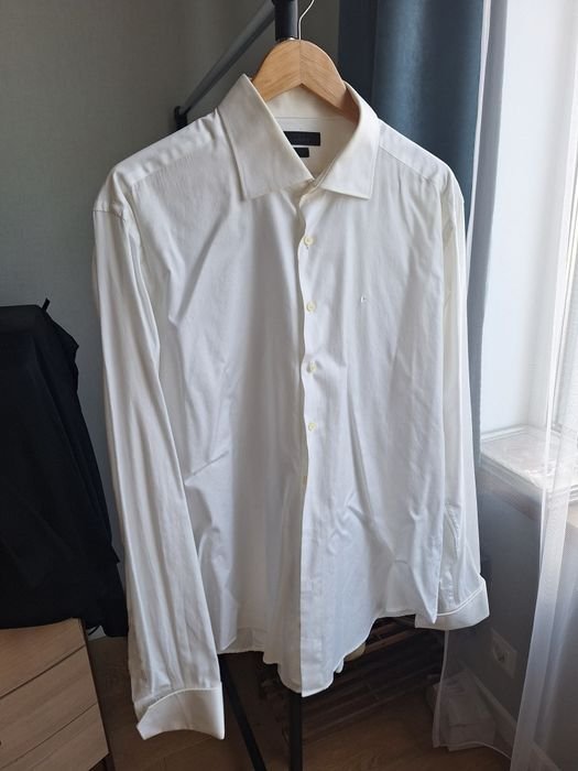 Men Cacharel Shirt White Cotton 42