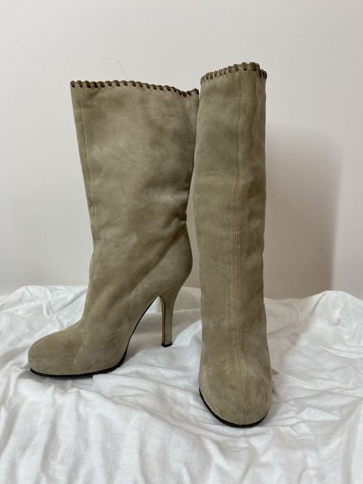 Women Dolce & Gabbana Boots Beige Suede 37.5