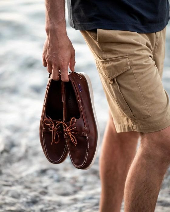 Herren Sebago Absatzschuhe Braun Leder 40.5
