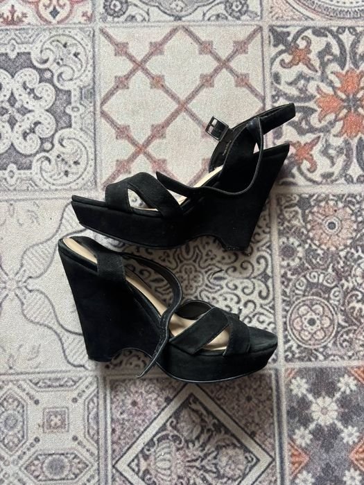 Femme Dune Talons Noir Suède 38