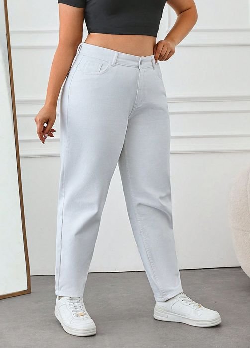 Donna Laura Ashley Jeans Bianco 40