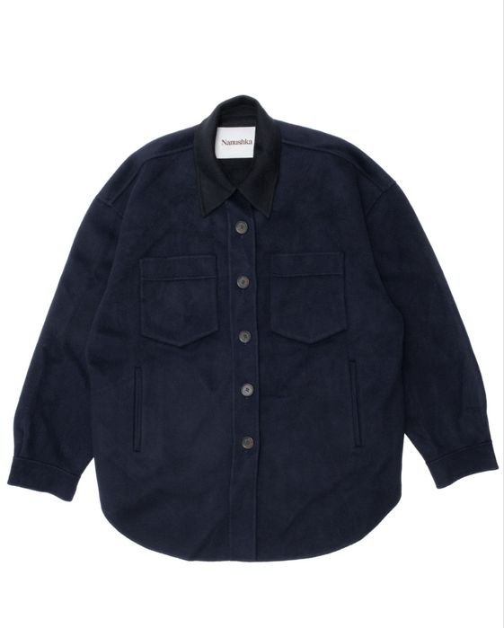 Женская NANUSHKA Оверсайз Тёмно-синий Шерсть Шёлк