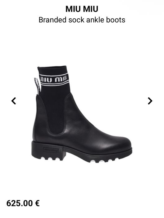 Damen Miu Miu Stiefel Schwarz Leder 36