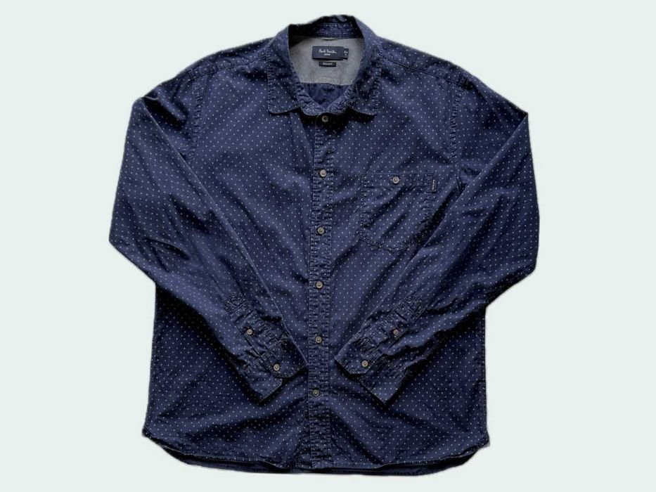 Herren Paul Smith Hemd Marineblau Baumwolle XL
