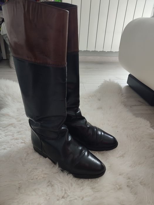 Damen Guess Stiefel Schwarz Leder 37