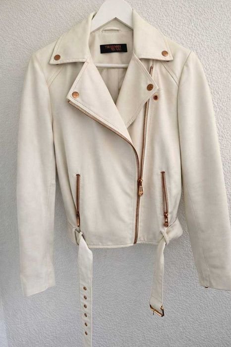 Donna Trussardi Jeans Giacca Bianca Eco-pelle 36