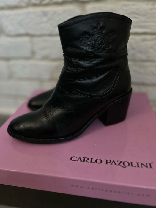 Men Carlo Pazolini Boots Black Leather 37