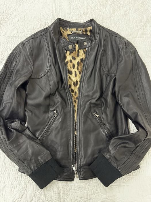 Women Dolce & Gabbana Leather Jacket Black