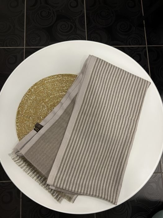 Unisex Loro Piana Sciarpa Beige Cashmere