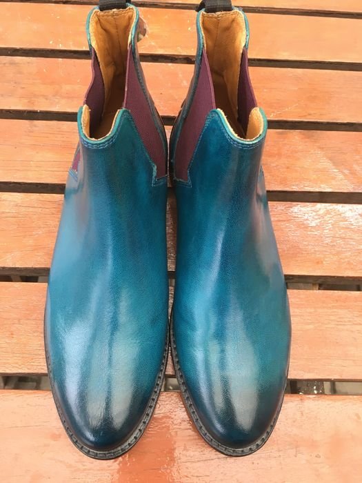 Damen Stiefel Marine Leder 36