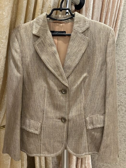 Damen Luisa Cerano Blazer Beige Leinen 40