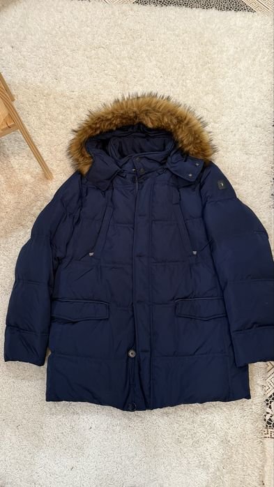 Мужской Trussardi Зимняя Куртка Синяя 38